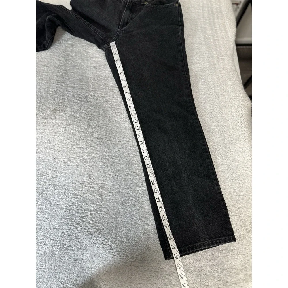 LL Bean Women's Black Straight Denim Jeans Size 4 Regular 26x28‎ Pants Cotton